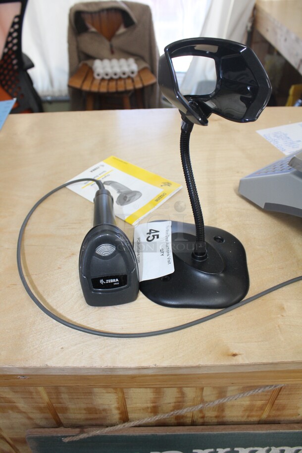 GREAT FIND! Zebra Model DS22 Battery Operated Commercial Barcode Scanner With Cradle. 6x2.6x3.9. Tested And Working! Shipping Is Not Available.  - Image 3 of 4