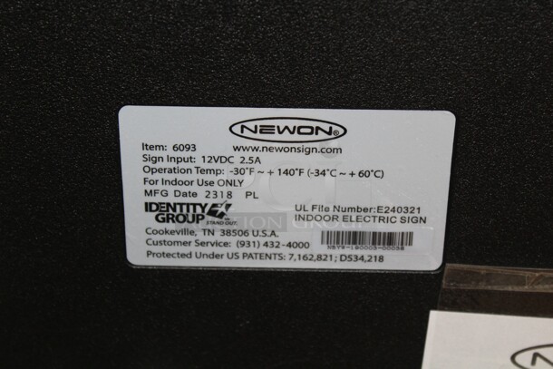NICE! Newon Digital "OPEN" Sign. 20x2x24. 120V/60Hz. Tested And Working! Shipping Is Not Available. - Image 2 of 3