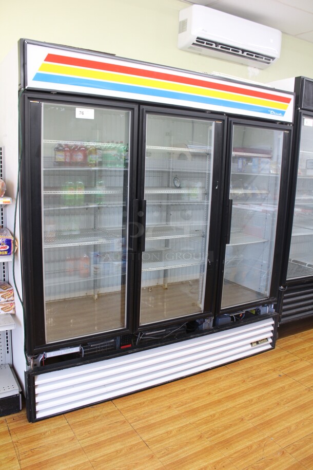 FABULOUS! True Model GDM-72F Commercial Triple Glass Door Freezer Merchandiser. 78x30x78.5. Hardwired. Tested And Working! Buyer Must Remove!  Shipping Is Not Available.