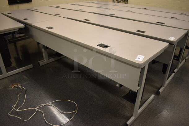 4 Computer Desks. 71.5x23.5x29. 4 Times Your Bid! (John N. Hall Tech - Room 106)