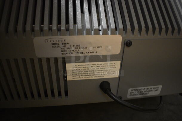 Scantron Model 888P+ Metal Countertop Scantron Test Scorer Machine Bubble Sheet Scanner w/ Cover. 120 Volts, 1 Phase. 19x14x13. (facilities) - Image 6 of 7