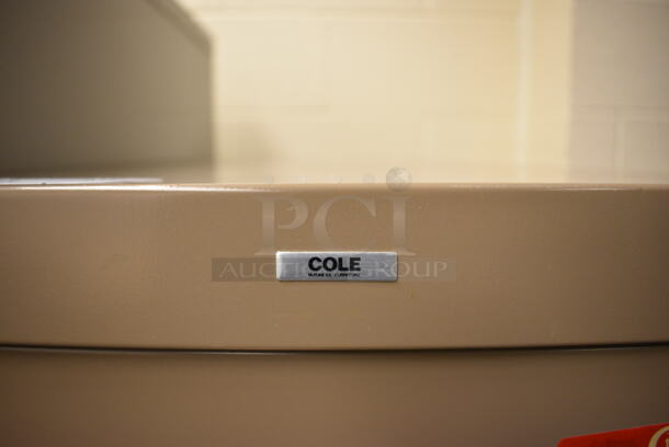 Cole Light Brown Metal 4 Drawer Filing Cabinet. Unit Is Locked. 15x27x52.5. (John N. Hall Tech - Room 106) - Image 4 of 4