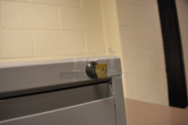 Gray Metal 5 Drawer Filing Cabinet. 15x28x61. (John N. Hall Tech - Room 106) - Image 5 of 5