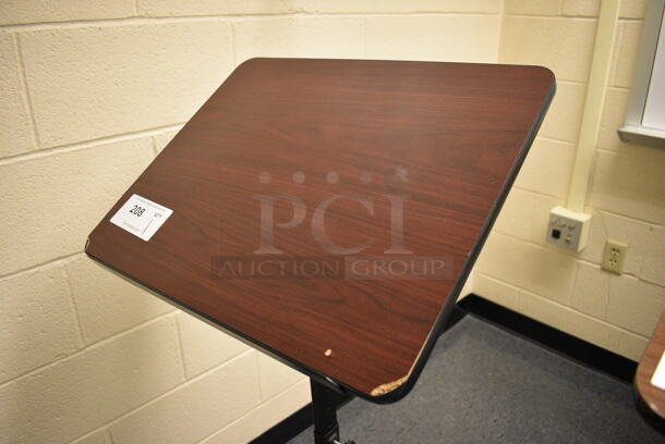 Wood Pattern Podiums on Chrome Finish Base. 20x16x46. (John N. Hall Tech - Room 106) - Image 3 of 3