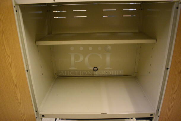 Wood Pattern 2 Door Cabinet on Commercial Casters. 36x25x58. (John N. Hall Tech - Room 109) - Image 4 of 4