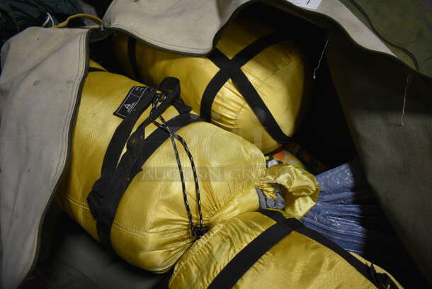 ALL ONE MONEY! Gray Duffel Bag of Various Camping Equipment Including Sleeping Bag! 45x17x17. (facilities) - Image 2 of 5