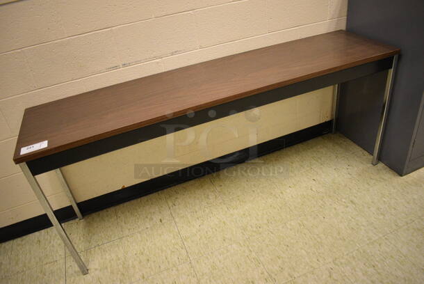 Wood Pattern Table. 72x18x29. (John N. Hall Tech - Room 109) - Image 2 of 3