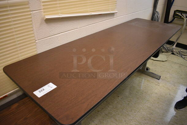 2 Wood Pattern Tables. 72x24x29, 72x18x29. 2 Times Your Bid! (John N. Hall Tech - Room 109) - Image 2 of 3