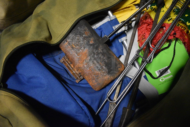 ALL ONE MONEY! Green Duffel Bag of Various Camping Equipment Including Fire Cooker! 45x17x17. (facilities) - Image 3 of 5