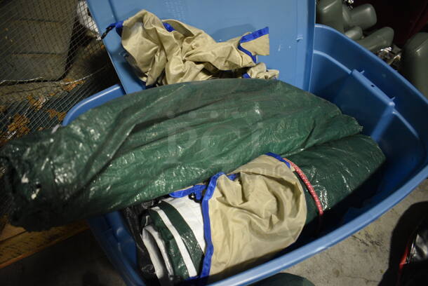 ALL ONE MONEY! Lot of Various Items Including Tarp in Blue Bin! (facilities) - Image 2 of 4