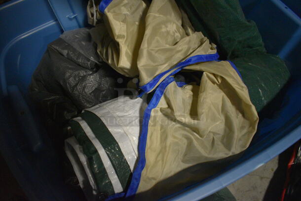ALL ONE MONEY! Lot of Various Items Including Tarp in Blue Bin! (facilities) - Image 3 of 4