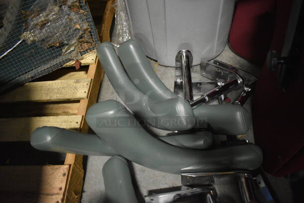 ALL ONE MONEY! Lot of 8 Green Arms for Chair. 20x4x12. (facilities) - Image 2 of 2