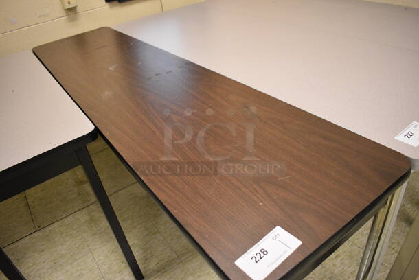 Wood Pattern Table. 72x18x29. (John N. Hall Tech - Room 108) - Image 2 of 3