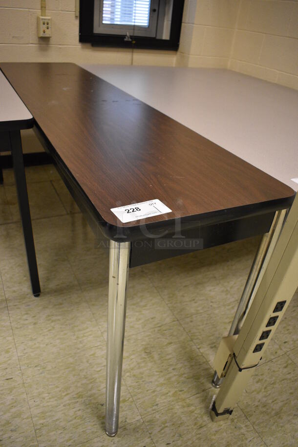 Wood Pattern Table. 72x18x29. (John N. Hall Tech - Room 108) - Image 3 of 3
