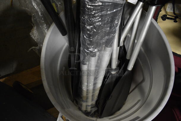 ALL ONE MONEY! Lot of 2 Double Sided and 15 Single Sided Oars in Gray Trash Can! Includes 56". (facilities) - Image 5 of 5