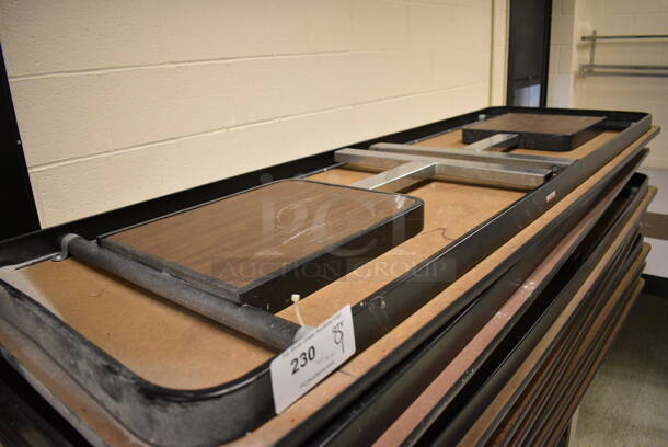 9 Collapsible Tables on Tan Poly 2 Tier Cart. 72x24x29, 34x17x32.5. 9 Times Your Bid! (John N. Hall Tech - Room 108) - Image 4 of 5