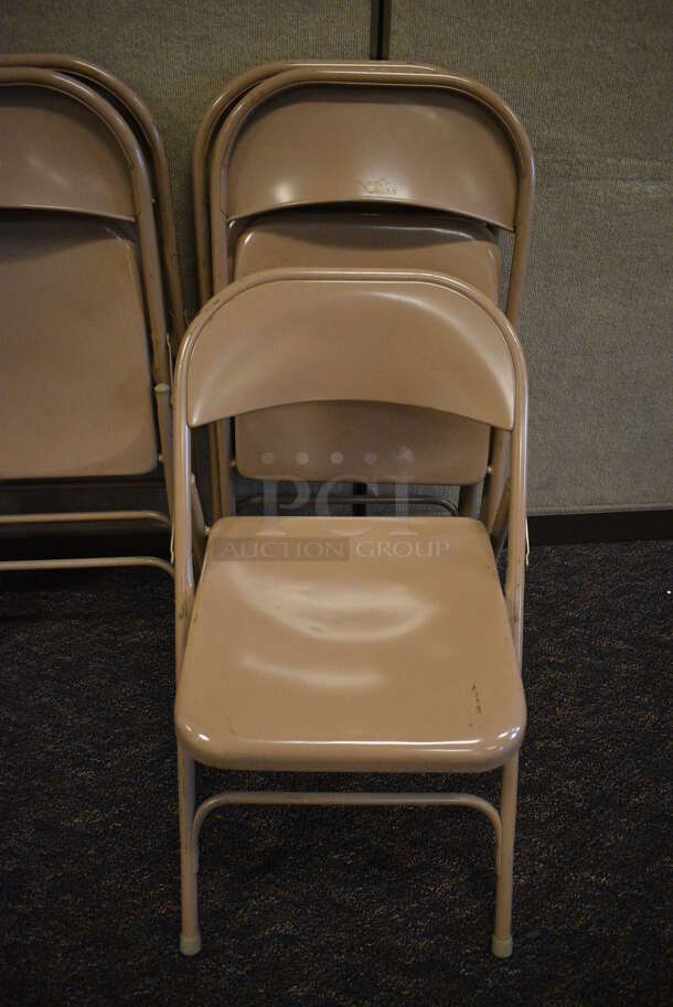 6 Metal Folding Chairs. 18x17x29. 6 Times Your Bid! (John N. Hall Tech - Room 132)