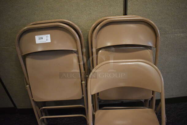 6 Metal Folding Chairs. 18x17x29. 6 Times Your Bid! (John N. Hall Tech - Room 132) - Image 3 of 3
