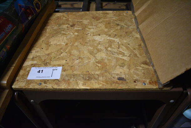 Brown Metal Cart on Casters. 21x19x27. (facilities) - Image 3 of 3