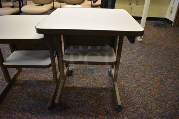 2 Desks w/ Undershelf. 24x24x25, 24x24x28. 2 Times Your Bid! (John N. Hall Tech - Room 132) - Image 3 of 3