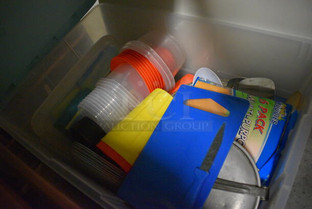 ALL ONE MONEY! Lot of Various Poly Cups in Poly Bin! 23x16x11 (facilities) - Image 2 of 3