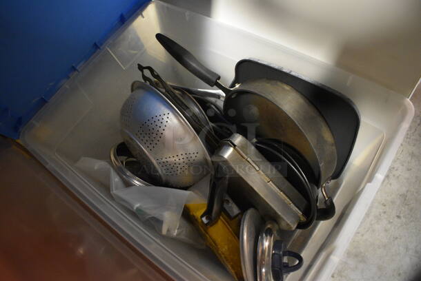 ALL ONE MONEY! Lot of Various Metal  Items in Poly Bin! 23x16x11 (facilities) - Image 2 of 4