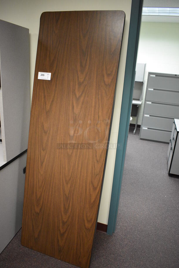 Wood Pattern Collapsible Table. 72x24x29. (John N. Hall Tech - Room 122) - Image 2 of 2