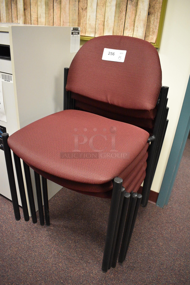 5 Maroon Chairs. 20x18x32. 5 Times Your Bid! (John N. Hall Tech - Room 122) - Image 2 of 3