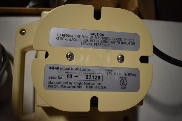Knight Model KM-60 Metal Commercial Enteral Feeding Pump. 10x5.5x8. (facilities) - Image 5 of 5