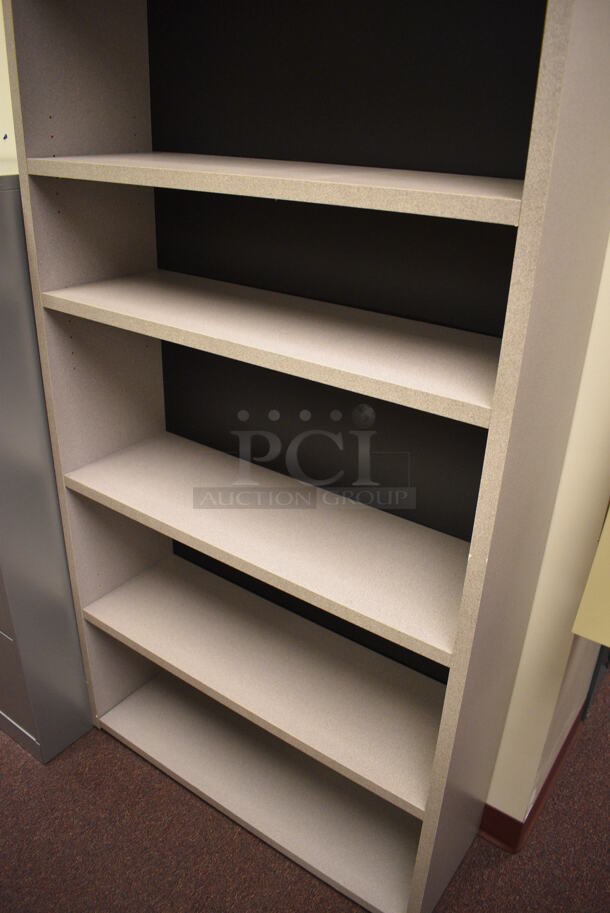 Gray Bookshelf. 36x12x67. (John N. Hall Tech - Room 122) - Image 2 of 3