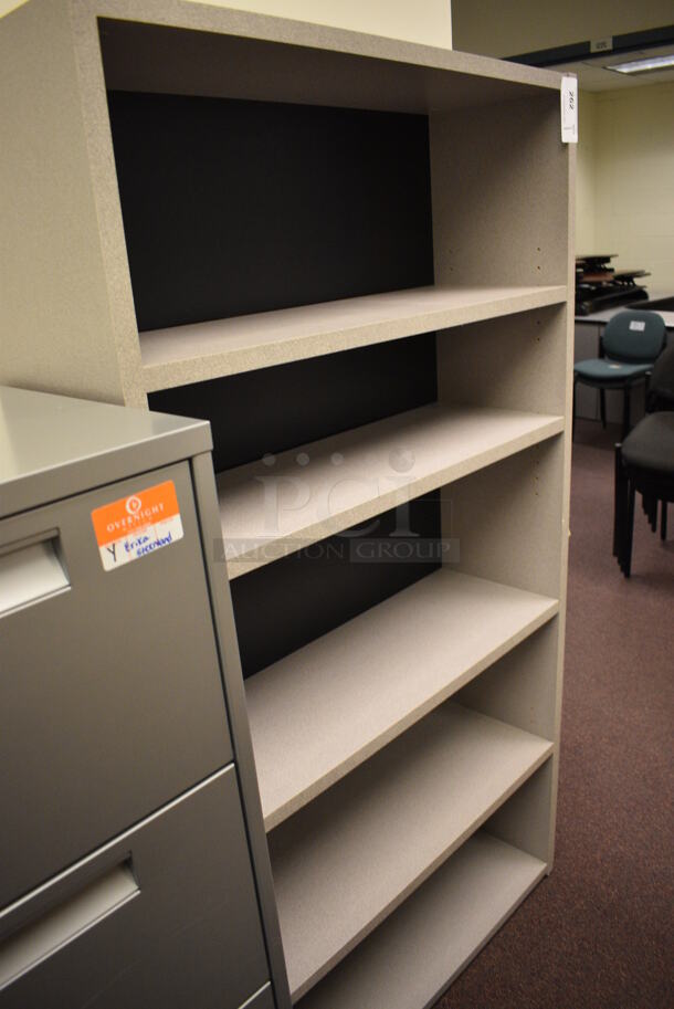 Gray Bookshelf. 36x12x67. (John N. Hall Tech - Room 122) - Image 3 of 3