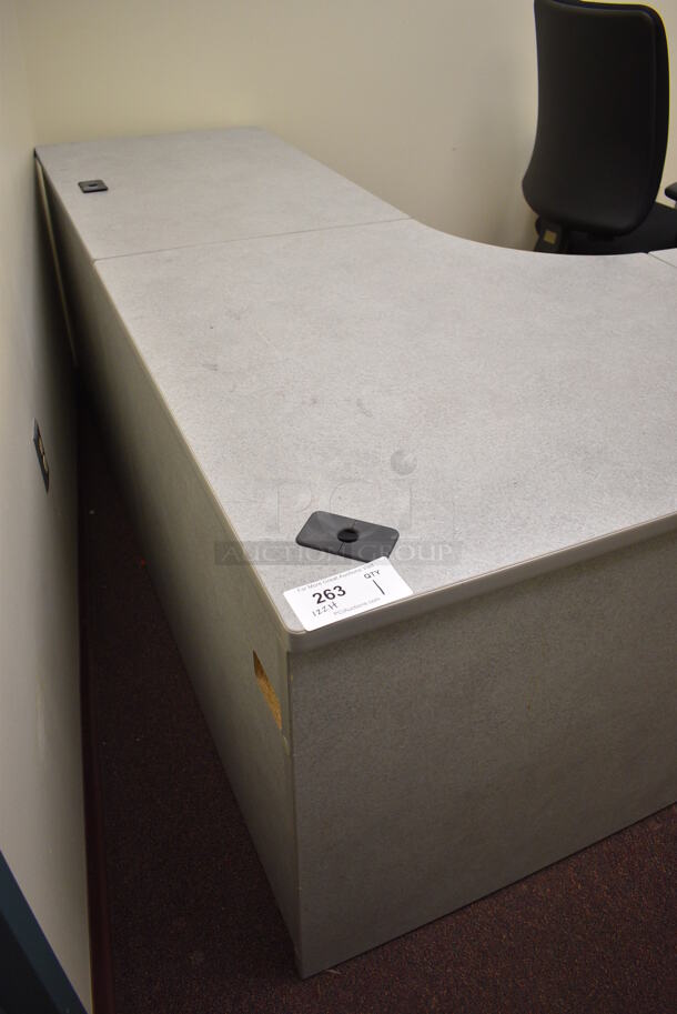 L Shaped Desk w/ One 3 Drawer Filing Cabinet and One 2 Drawer Filing Cabinet. 72x72x30. (John N. Hall Tech - Room 122 Office H) - Image 2 of 6