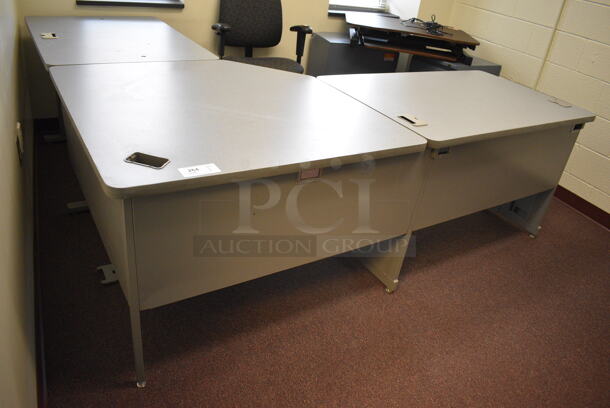 Gray L Shaped Desk. 84x90x30. (John N. Hall Tech - Room 122 Office G) - Image 1 of 6