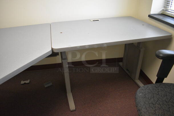 Gray L Shaped Desk. 84x90x30. (John N. Hall Tech - Room 122 Office G) - Image 4 of 6