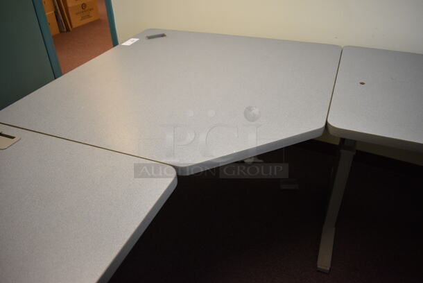 Gray L Shaped Desk. 84x90x30. (John N. Hall Tech - Room 122 Office G) - Image 6 of 6