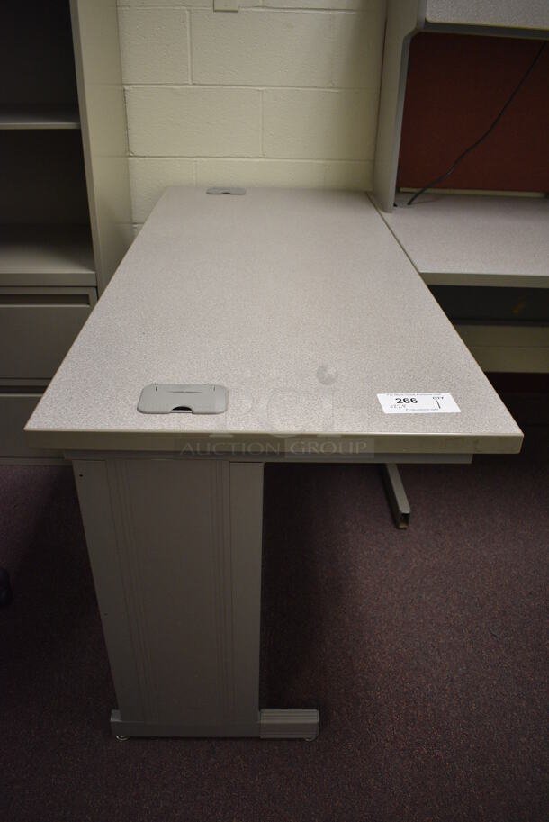 Gray L Shaped Desk w/ Cabinet. 54x72x64. (John N. Hall Tech - Room 122 Office F) - Image 2 of 5