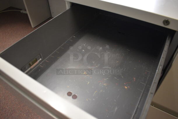 2 Gray Filing Cabinets on Casters; One w/ 3 Drawers and One w/ 2 Drawers. 15x22x28. 2 Times Your Bid! (John N. Hall Tech - Room 122 Office F) - Image 4 of 4
