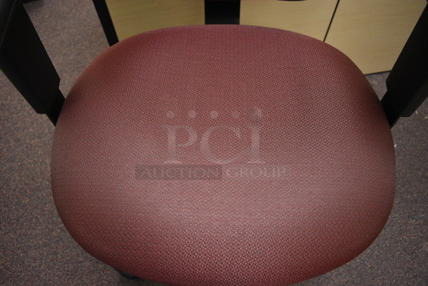 Maroon Office Chair w/ Arm Rests on Casters. 26x22x40. (John N. Hall Tech - Room 122 Office D) - Image 3 of 3