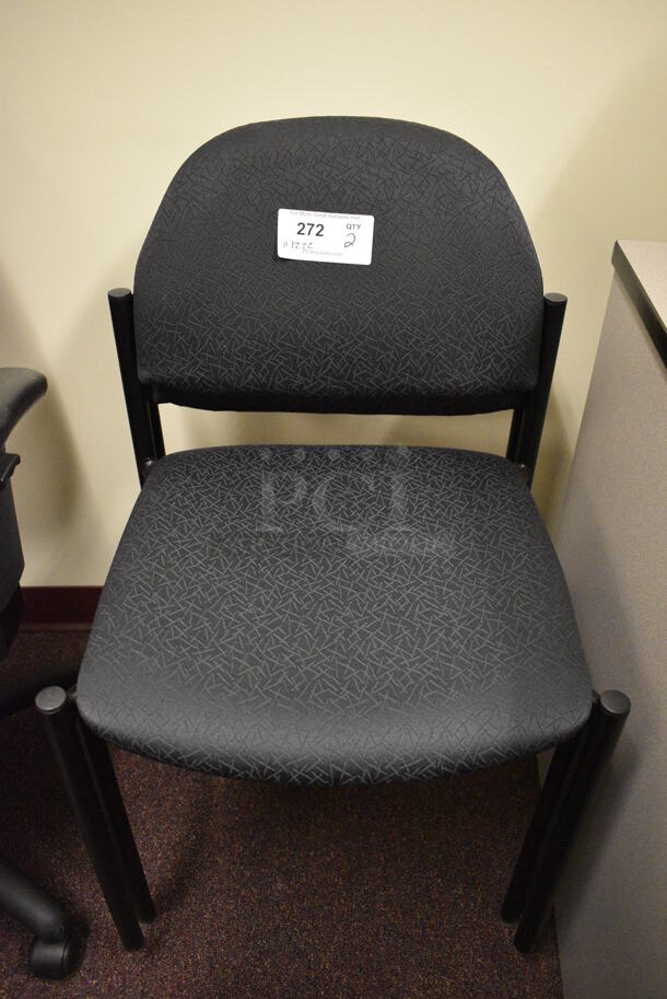 2 Gray and Black Chairs. 26x22x37. 2 Times Your Bid! (John N. Hall Tech - Room 122 Office C)