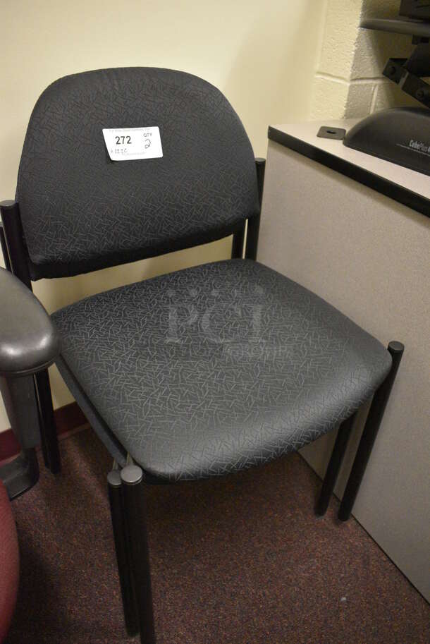 2 Gray and Black Chairs. 26x22x37. 2 Times Your Bid! (John N. Hall Tech - Room 122 Office C) - Image 2 of 3