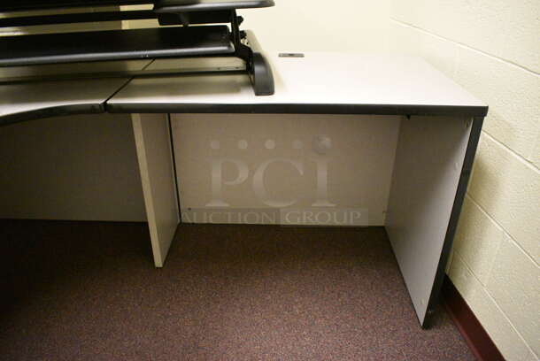 Gray L Shaped Desk. Does Not Come w/ Contents. 60x72x29. (John N. Hall Tech - Room 122 Office C) - Image 4 of 5