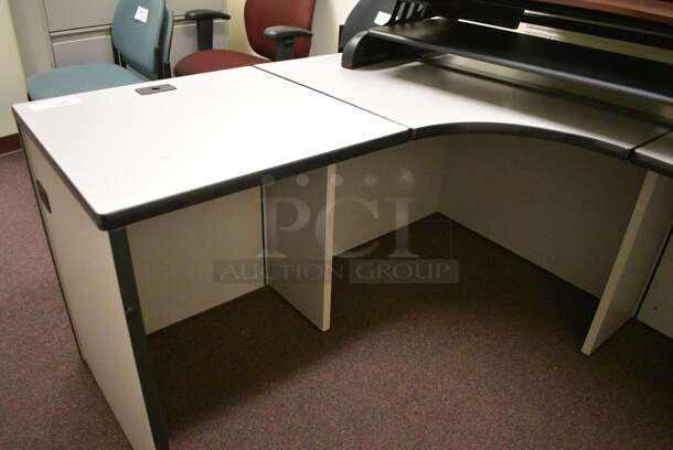 Gray L Shaped Desk. Does Not Come w/ Contents. 60x72x29. (John N. Hall Tech - Room 122 Office C) - Image 5 of 5