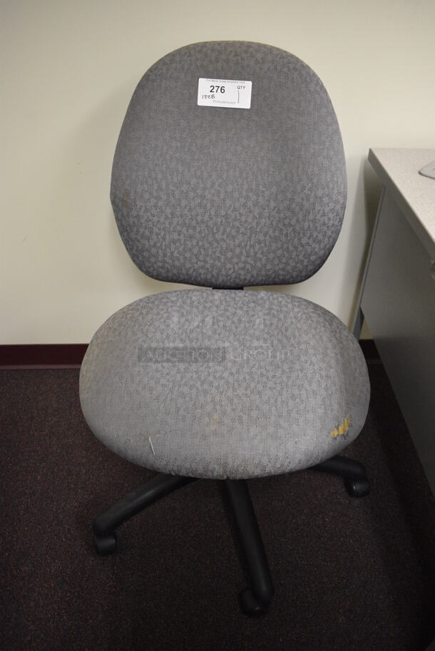 Gray Office Chair on Casters. 21x21x38. (John N. Hall Tech - Room 122 Office B)
