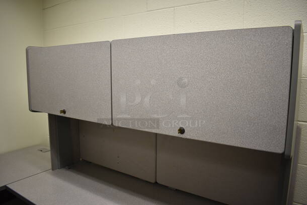 Gray U Shaped Desk w/ 2 Cabinets. 96x84x64. (John N. Hall Tech - Room 122 Office B) - Image 4 of 5