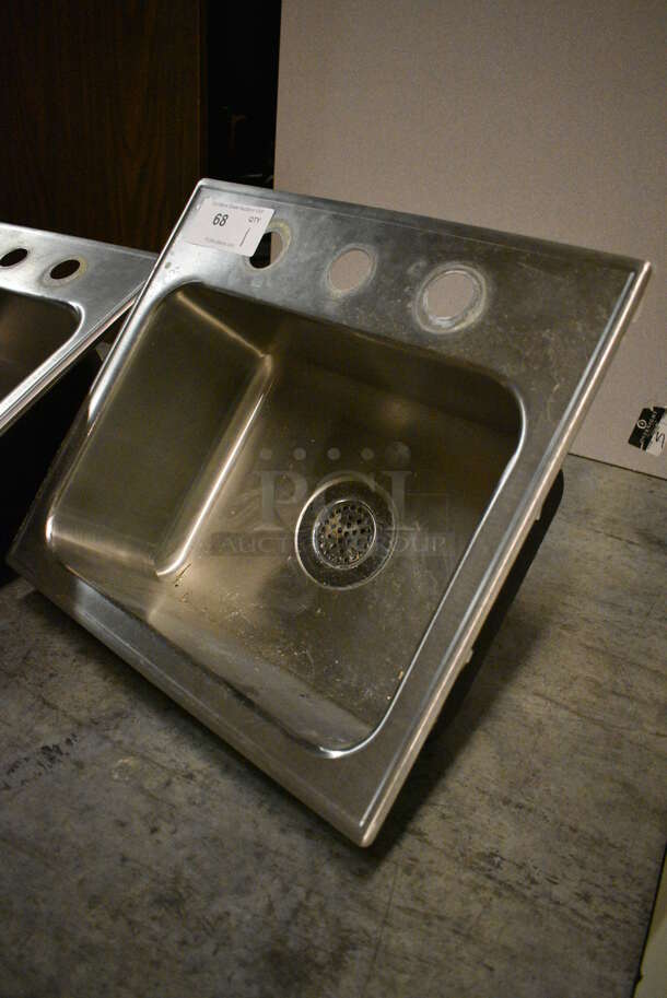 Stainless Steel Single Bay Drop In Sink. 19x17.5x12. (facilities) - Image 2 of 4