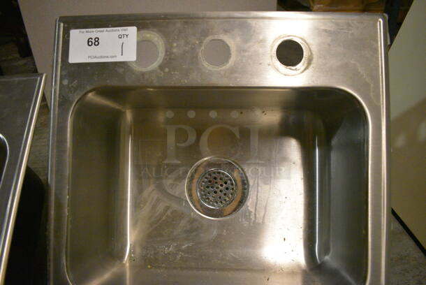 Stainless Steel Single Bay Drop In Sink. 19x17.5x12. (facilities) - Image 3 of 4