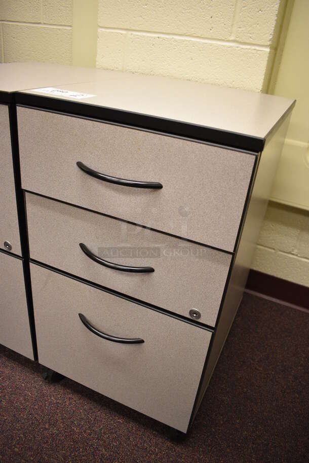 Gray 3 Drawer Filing Cabinet on Casters. 16x22x28. (John N. Hall Tech - Room 122 Office K) - Image 2 of 4