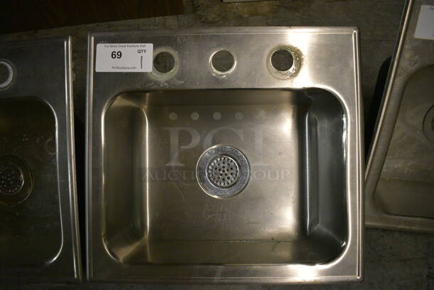 Stainless Steel Single Bay Drop In Sink. 19x17.5x12. (facilities) - Image 4 of 5