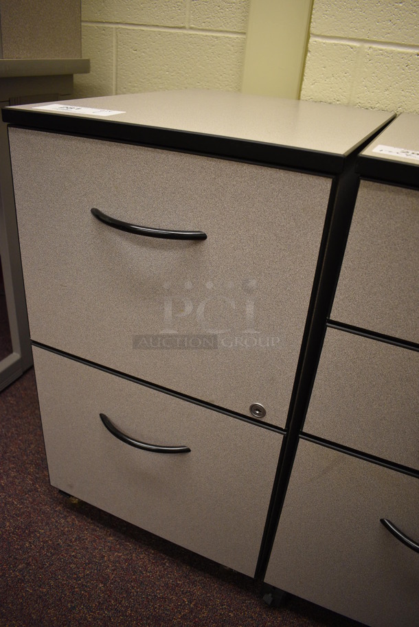 Gray 2 Drawer Filing Cabinet on Casters. 16x22x28. (John N. Hall Tech - Room 122 Office K) - Image 2 of 3