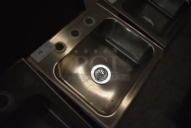 Stainless Steel Single Bay Drop In Sink. 19x17.5x12. (facilities) - Image 2 of 5